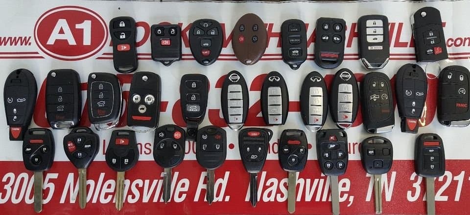 Key fobs and remotes in stock at A-1 Locksmith's Nolensville Pike storefront